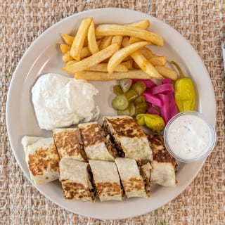Double Shawarma Sandwich Plate